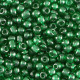 Glass seed beads 8/0 (3mm) Transparent agata green